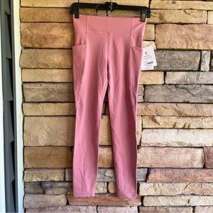 Athleta Girl Pink High Rise Stash Your Treasures Tight NWT XL